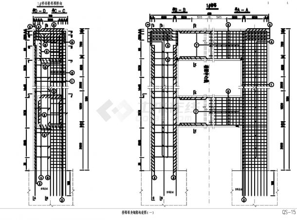 QS-15 桥塔塔身钢筋构造图CAD图.dwg-图一