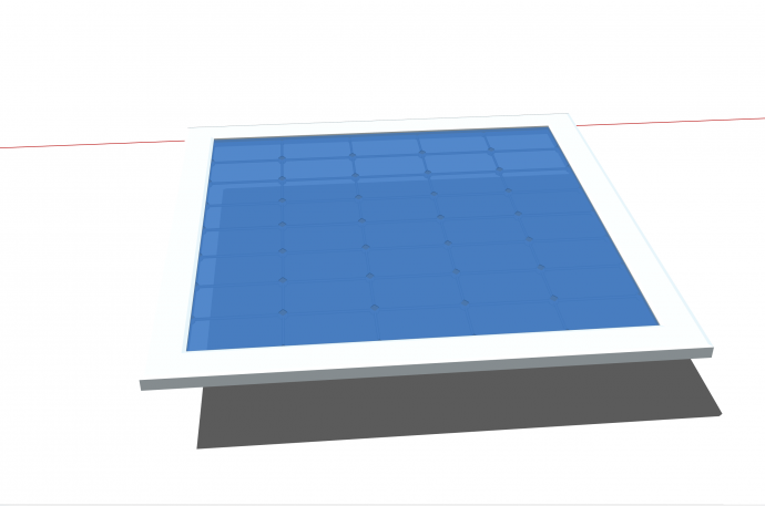 方形玻璃雨棚su模型_图1
