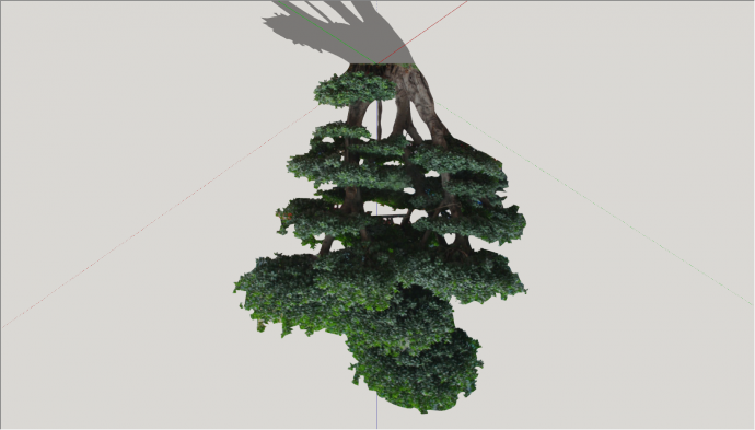 浓密茂林风格造型树su模型_图1