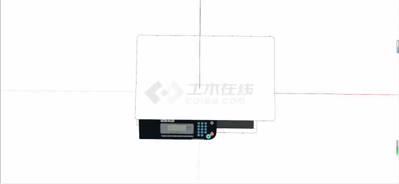 智能打印机办公用品器材su模型-图一