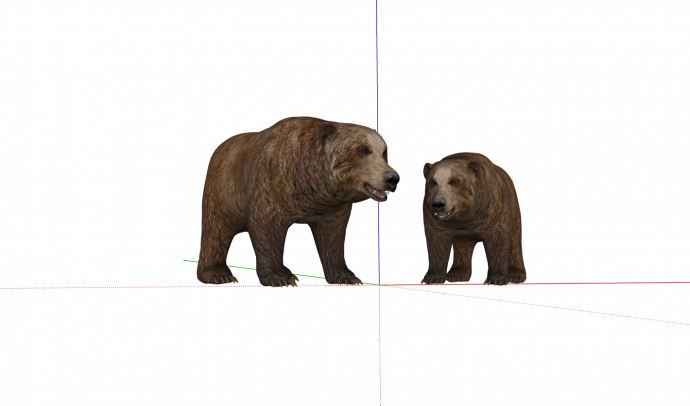 野生凶猛两头爬行熊su模型_图1