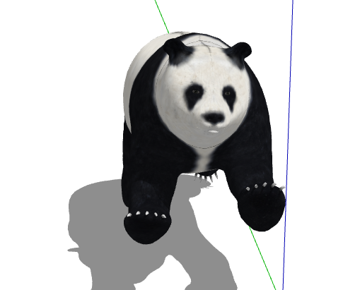 黑白可爱圆滚滚的熊猫su模型-图二