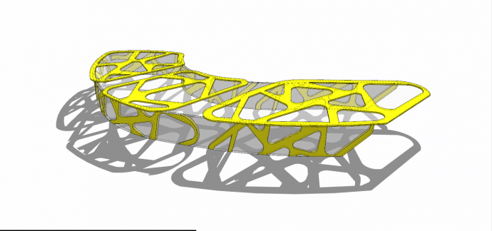 现代异性钢结构地下车库出入口su模型_图1