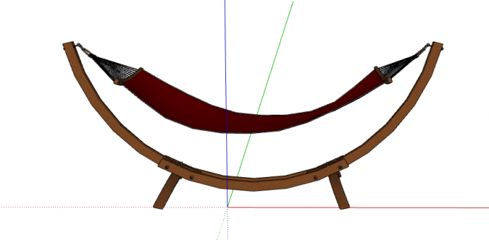 中式弯曲现代舒适吊椅su模型_图1