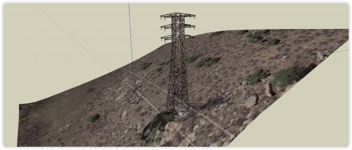 市政设施电力线铁塔su模型_图1