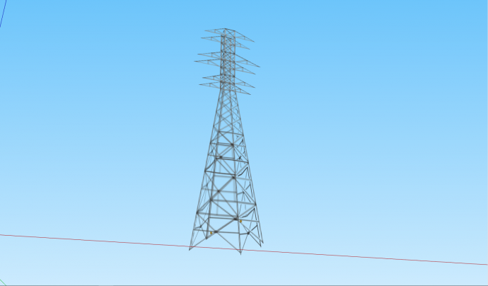 大型高塔电力线铁塔su模型 _图1