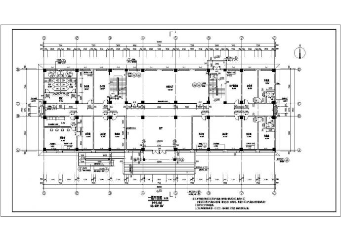 厂区4层多层科研办公建筑设计施工图_图1