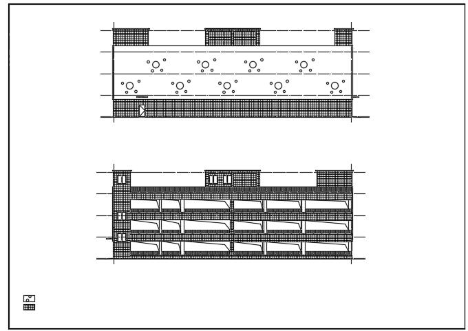 3层立体停车库地上停车楼建筑设计施工图