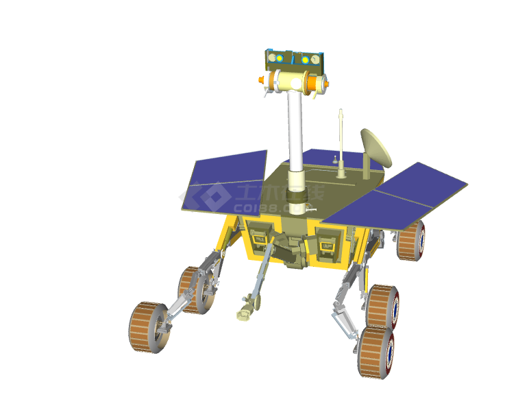 紫色新式月球器航空 su模型-图二