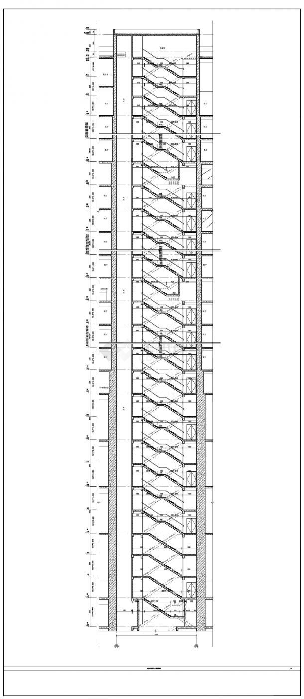 成都某大型城市综合体广场D栋楼梯施工图CAD图.dwg-图一