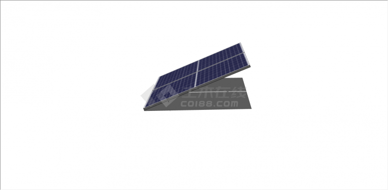 紫白色格子太阳能电池板su模型-图二