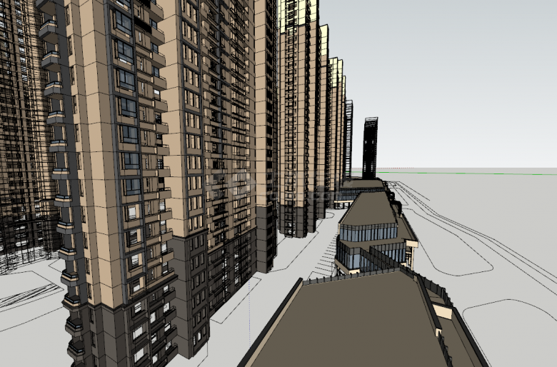 现代高端住宅小区方案80万平方米大型设计su模型-图一