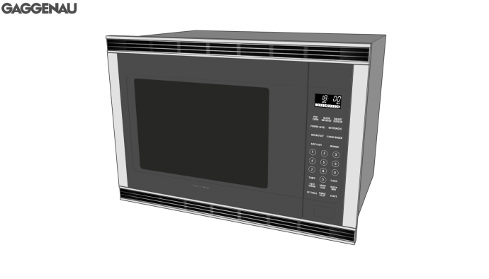 灰色嵌入式蒸箱厨房电器su模型_图1