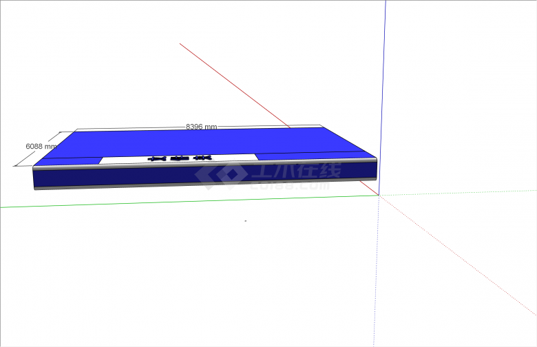 蓝色办公室文件夹的SU模型-图二