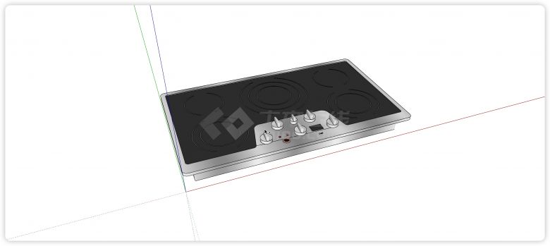 嵌入式液晶面板电磁炉su模型-图二