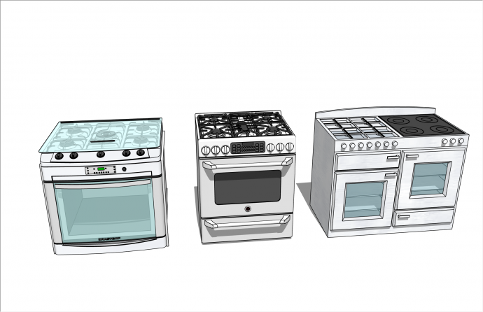 各种现代厨房电器集合su模型_图1