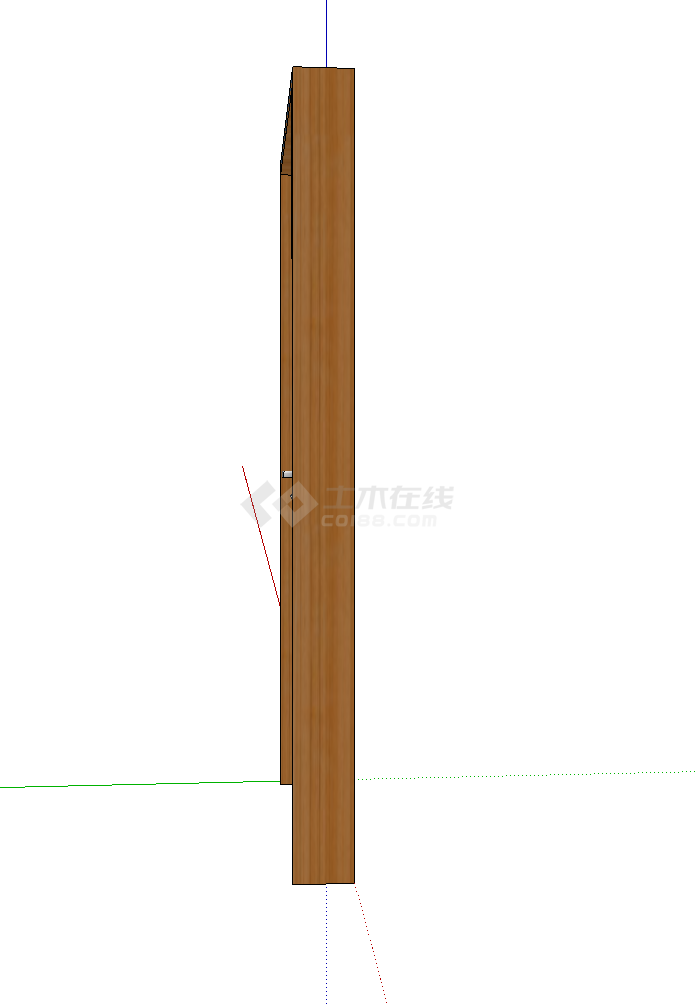  Single wooden modern bedroom door su model - Figure 2