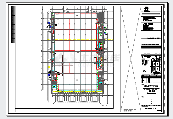工业厂房-电气-生产用房(大)16一层-照明平面图-图一
