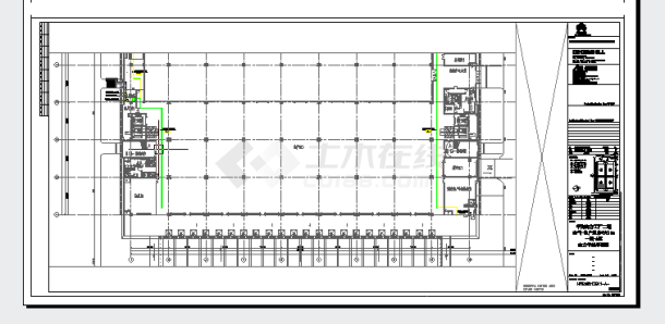 工业厂房-电气-生产用房(大)16一层-电力干线平面图-图二