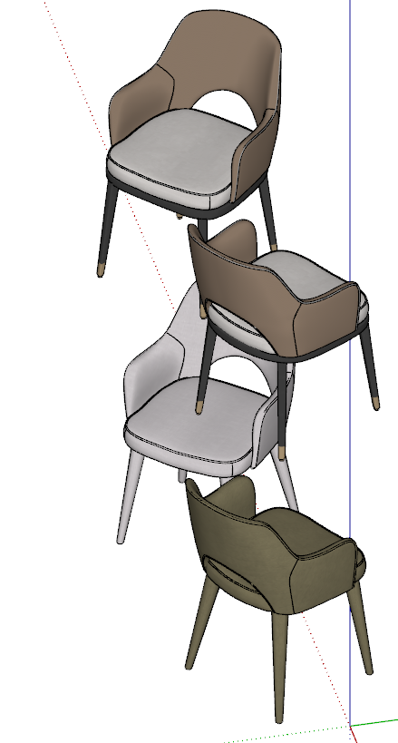 家居现代单椅 沙发 su模型_图1