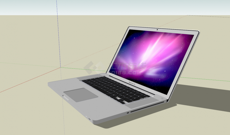 电脑产品笔记本星空桌面su模型-图二
