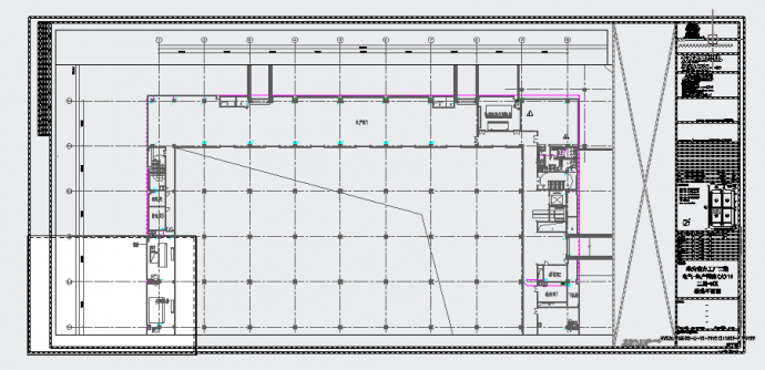 工业厂房-电气-生产用房(大)16二层-接地平面图_图1