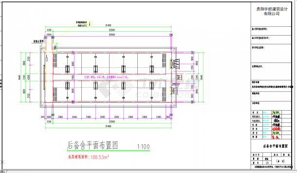 贵州蜂岩500头母猪场工艺图后备舍建筑CAD图纸-图一