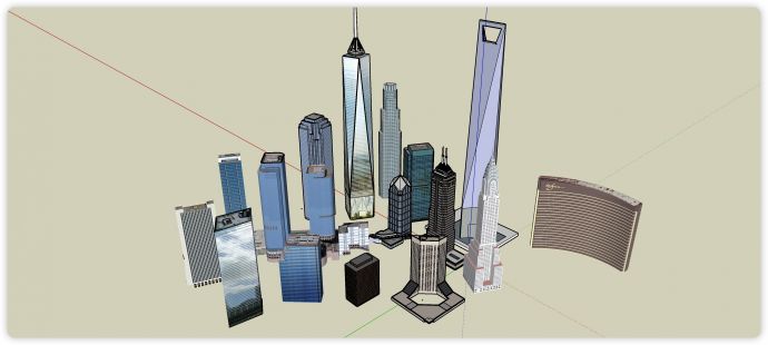 永利酒店城市规划商业综合体建筑su模型_图1