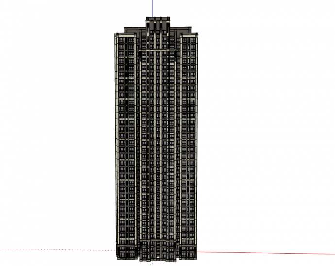 高层小区居住区规划建筑su模型 _图1