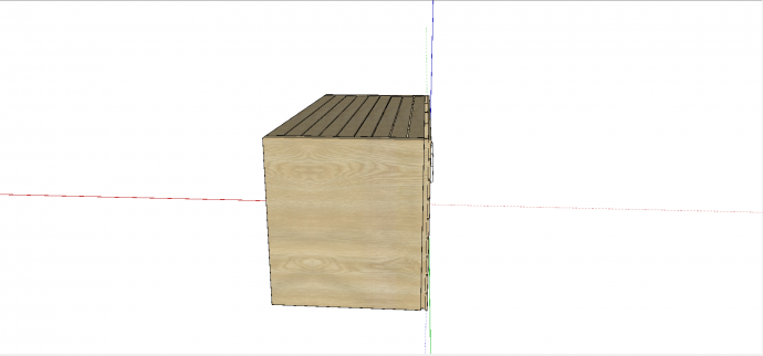 现代简单原木材质木条组合式前台接待su模型_图1