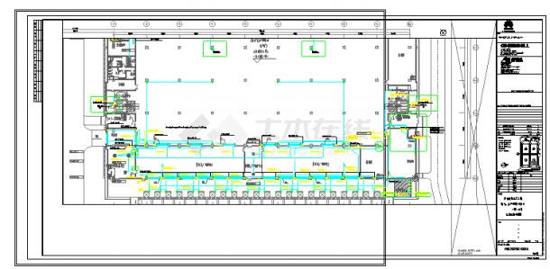 工业厂房-电气-生产用房(大)14一层-电力配电平面图-图一