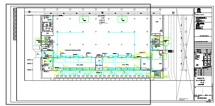 工业厂房-电气-生产用房(大)14一层-电力配电平面图
