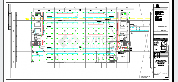 工业厂房-电气-生产用房(大)15一层夹层-照明平面图-图一