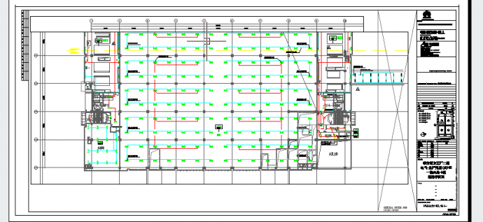 工业厂房-电气-生产用房(大)15一层夹层-照明平面图_图1