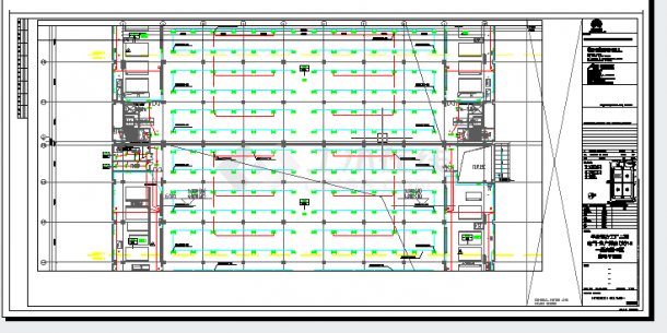 工业厂房-电气-生产用房(大)15一层夹层-照明平面图-图二