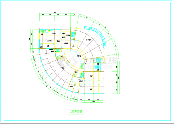 某地某大学星级会馆建筑方案图CAD图纸-图一