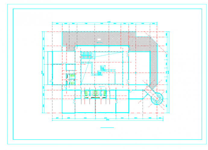 某地九班幼儿园社区服务中心建筑图CAD图纸_图1