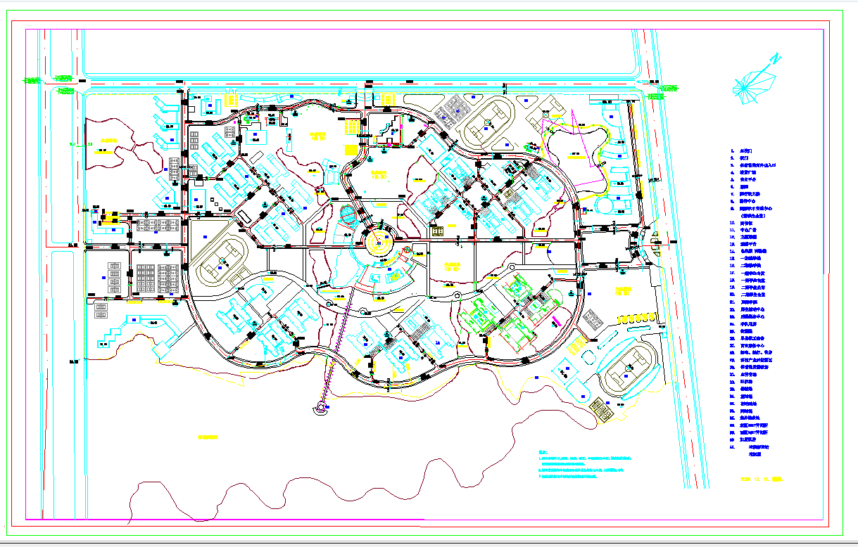 某地某大学总平面图CAD图纸