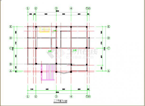 某地错层别墅建筑结构施工图CAD图纸-图一