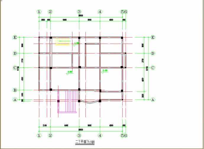 某地错层别墅建筑结构施工图CAD图纸_图1