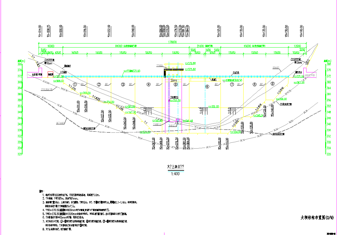 某地大型的重力坝全套设计CAD图纸