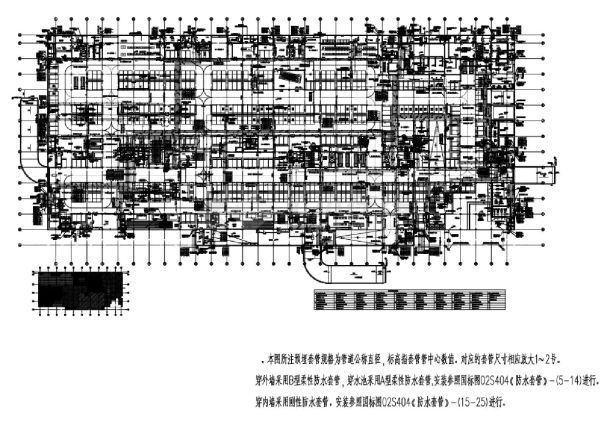 江西某商业综合体机电地下一层给排水总平面CAD图.dwg-图一