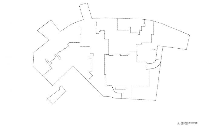 南区地下二层防火分区平面图CAD_图1