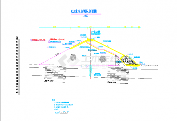 某地某小型水库整治全套CAD图纸-图二