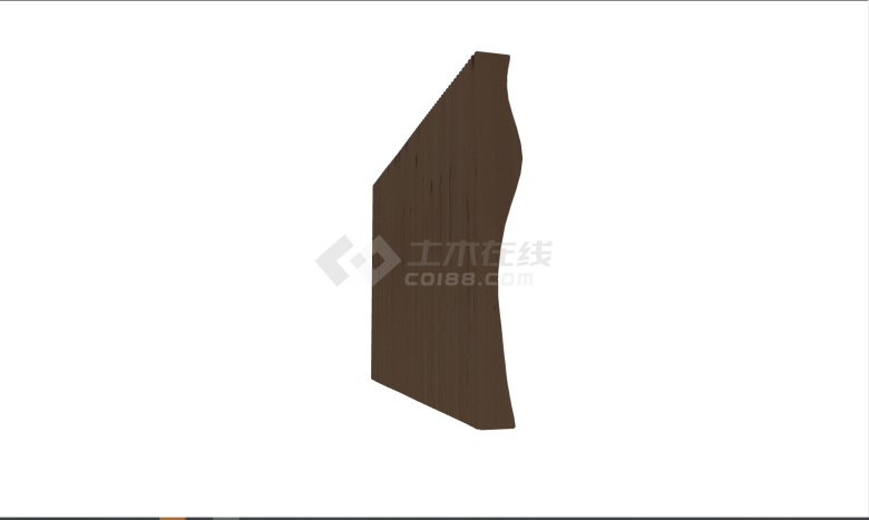 棕色弯曲木制吊灯设计su模型-图二