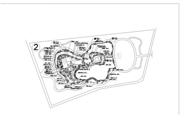 上海松江某公园规划种植设计CAD图-图二