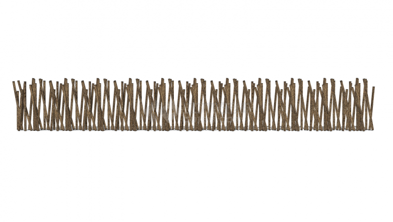 中式木质篱笆栅栏su模型-图二