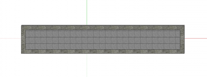 黑灰相交的正方形砖块的铺装su模型_图1