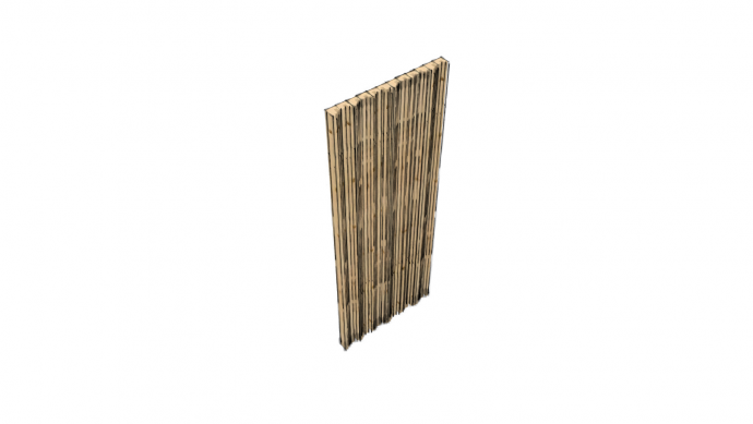 中式简易篱笆栅栏su模型 _图1