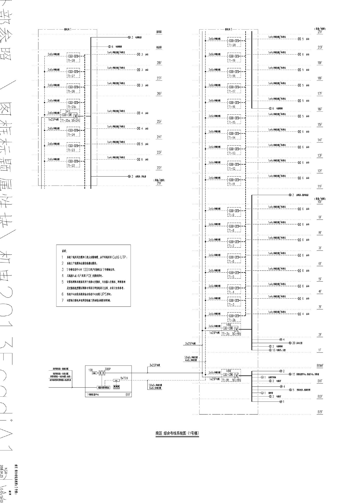 E-2-15-03 南区综合布线系统图（1号楼）CAD图.dwg